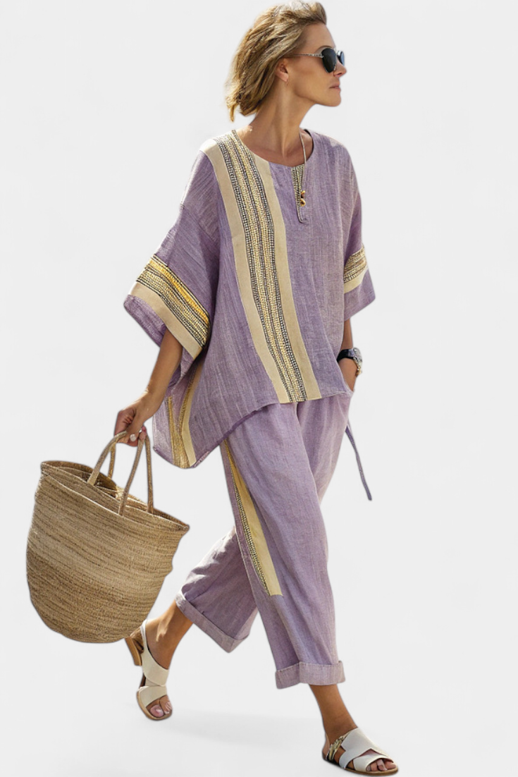 Paloma · Conjunto de rayas oversize – Silvia Morel