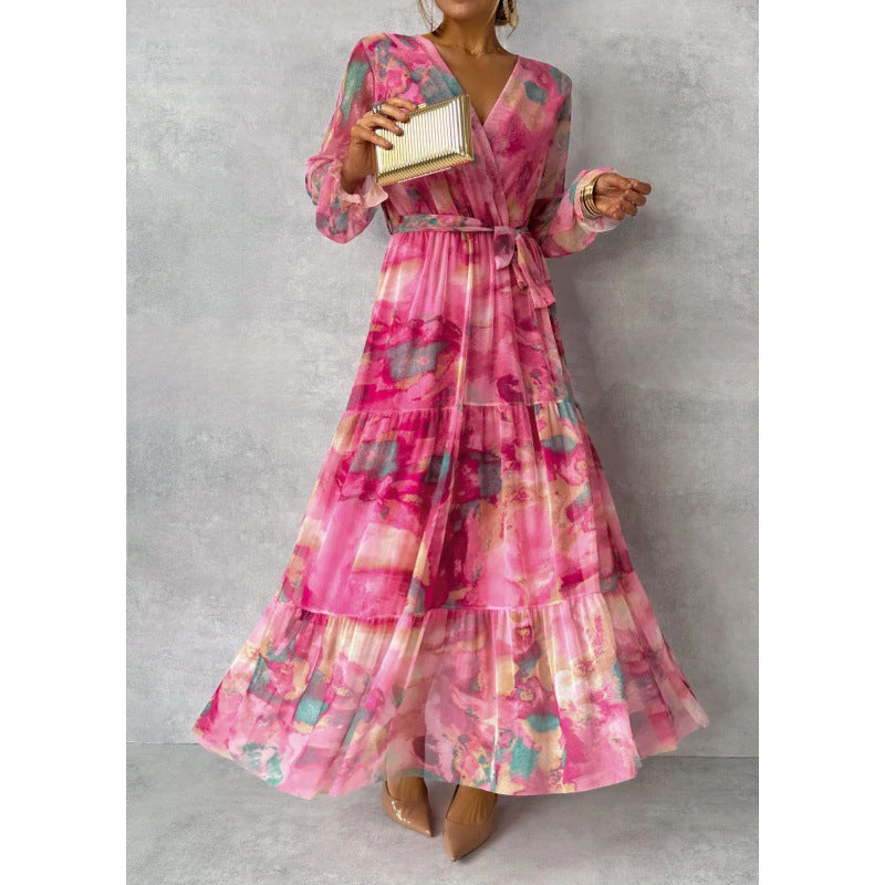 Catalina · Vestido midi floral con escote en V – Silvia Morel