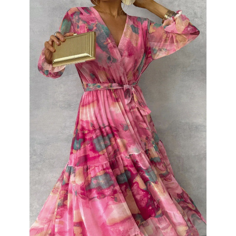 Catalina · Vestido midi floral con escote en V – Silvia Morel