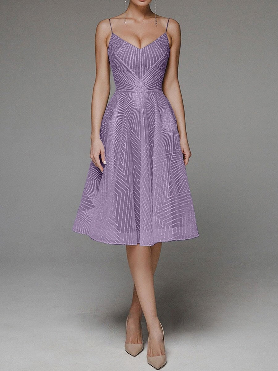 Marlen · Vestido midi de lentejuelas geométricas – Silvia Morel