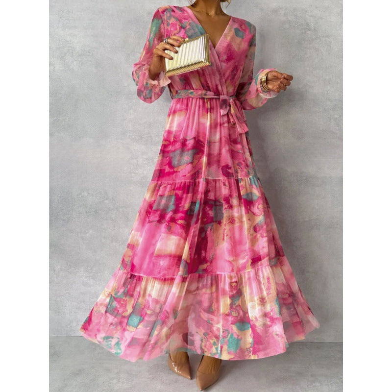 Catalina · Vestido midi floral con escote en V – Silvia Morel