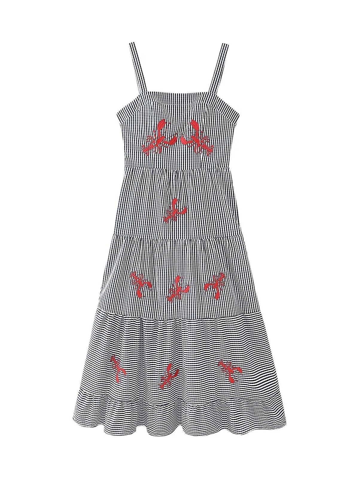 Paz · Vestido largo de cuadros playero – Silvia Morel