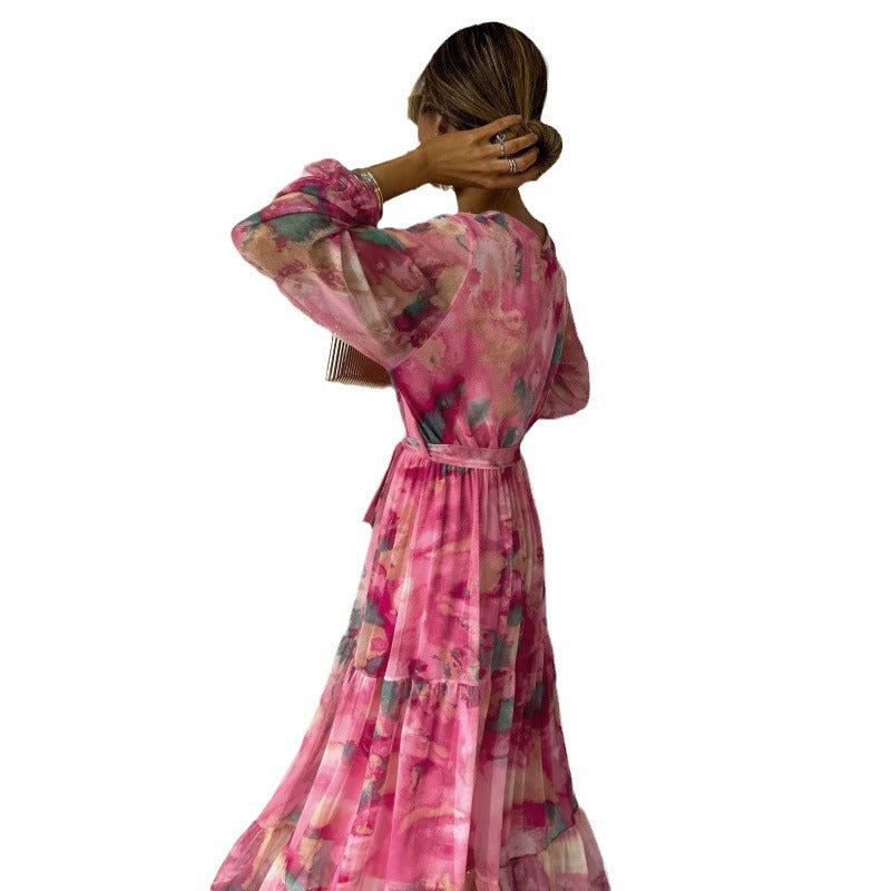 Catalina · Vestido midi floral con escote en V – Silvia Morel