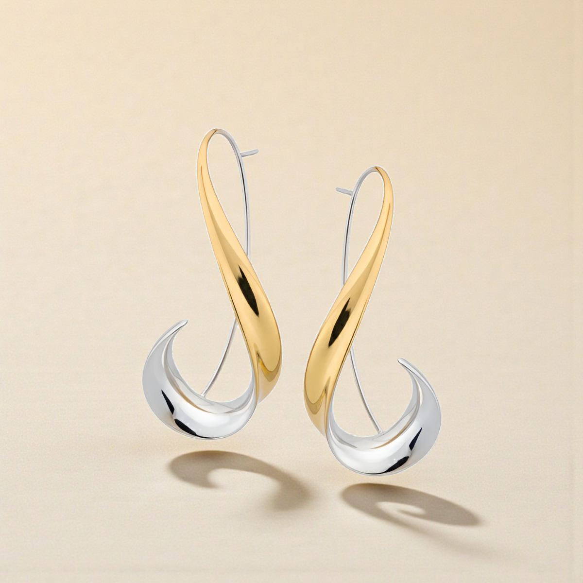 Olimpia · Pendientes colgantes bicolor – Silvia Morel