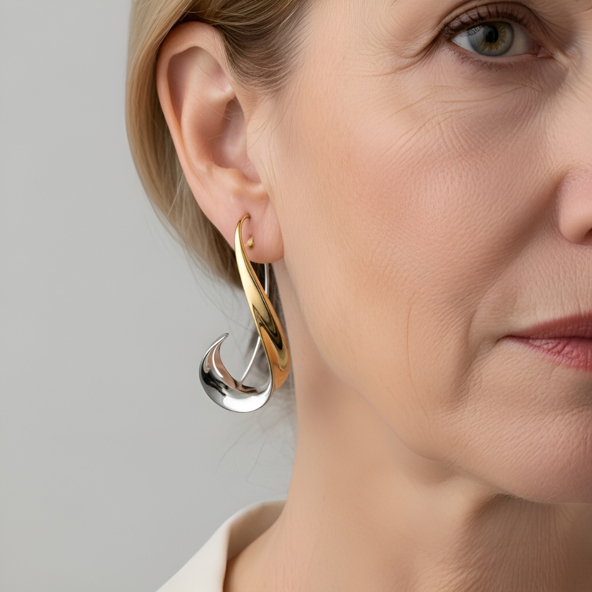 Olimpia · Pendientes colgantes bicolor – Silvia Morel