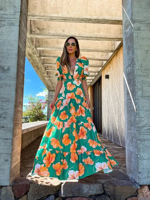 Calada · Vestido floral calado – Silvia Morel