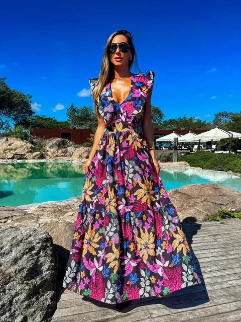 Calada · Vestido floral calado – Silvia Morel