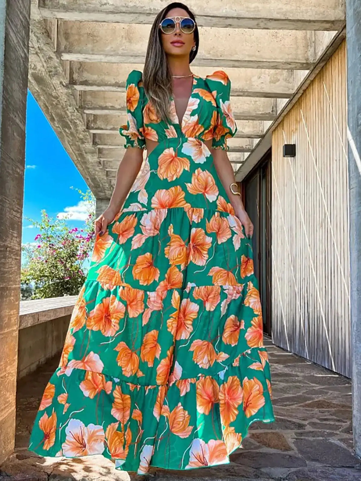 Calada · Vestido floral calado – Silvia Morel