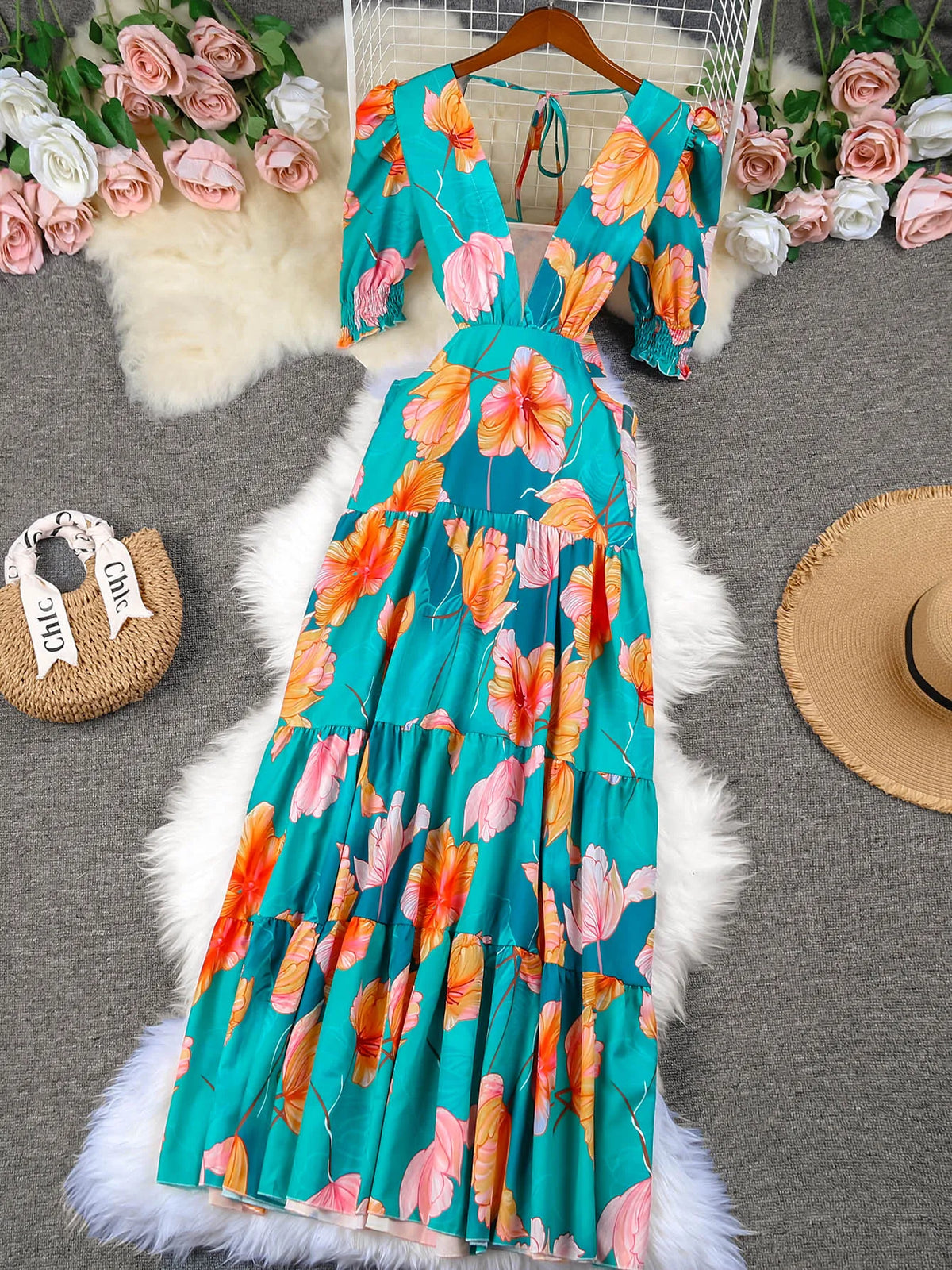 Calada · Vestido floral calado – Silvia Morel