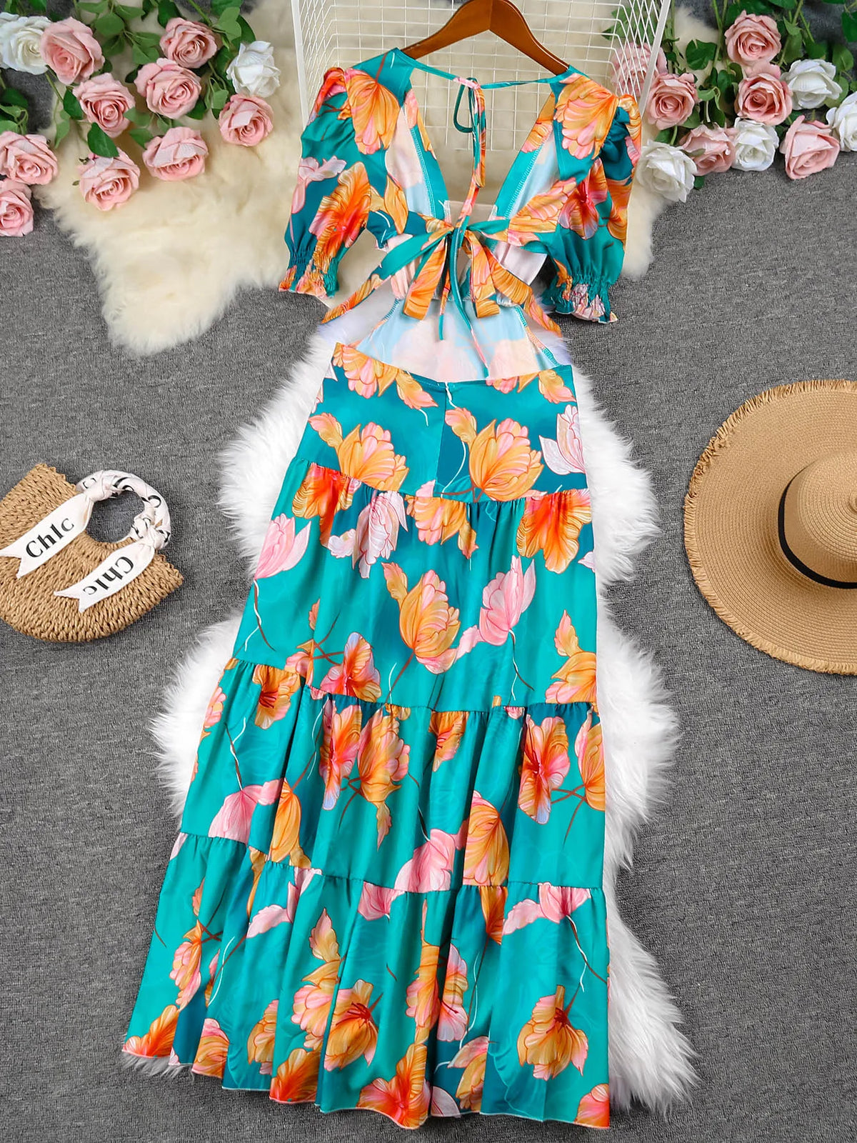 Calada · Vestido floral calado – Silvia Morel