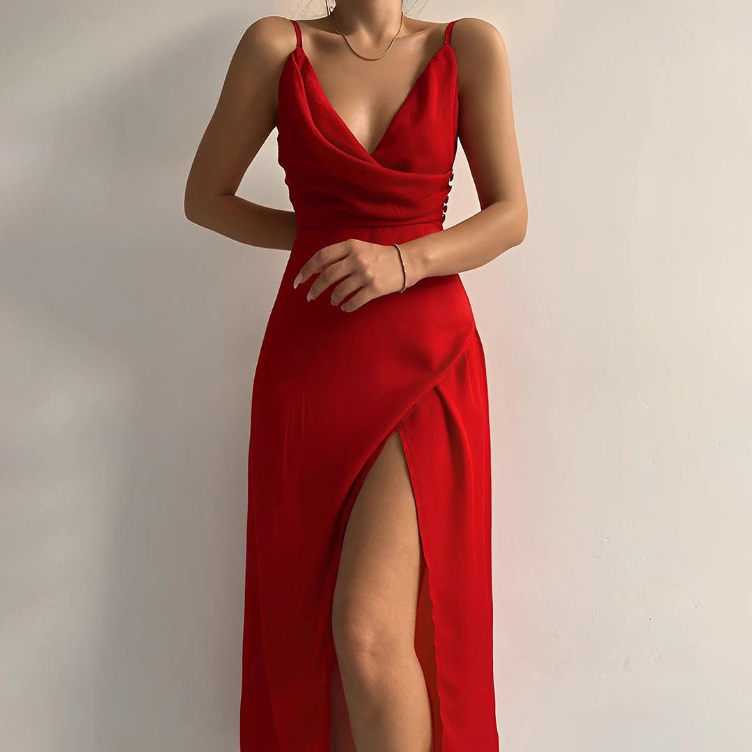 Renata · Vestido largo entallado para ocasiones – Silvia Morel
