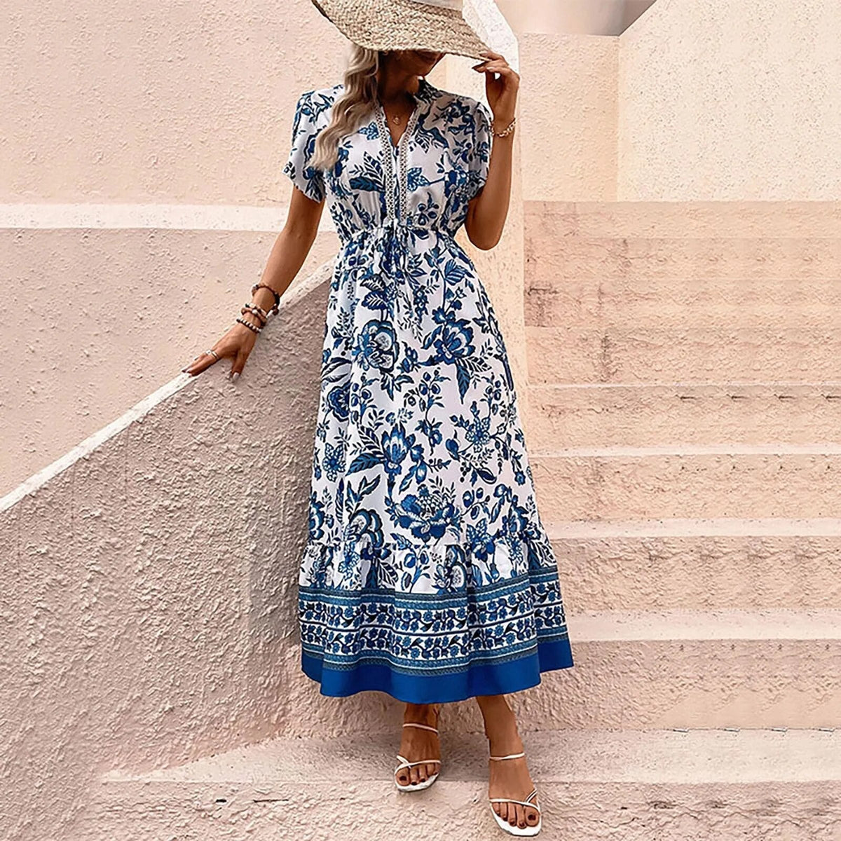 Ada · Vestido largo floral de verano – Silvia Morel