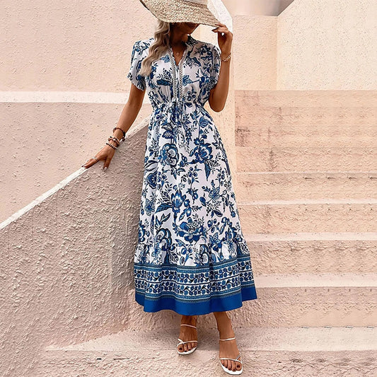Ada · Vestido largo floral de verano – Silvia Morel