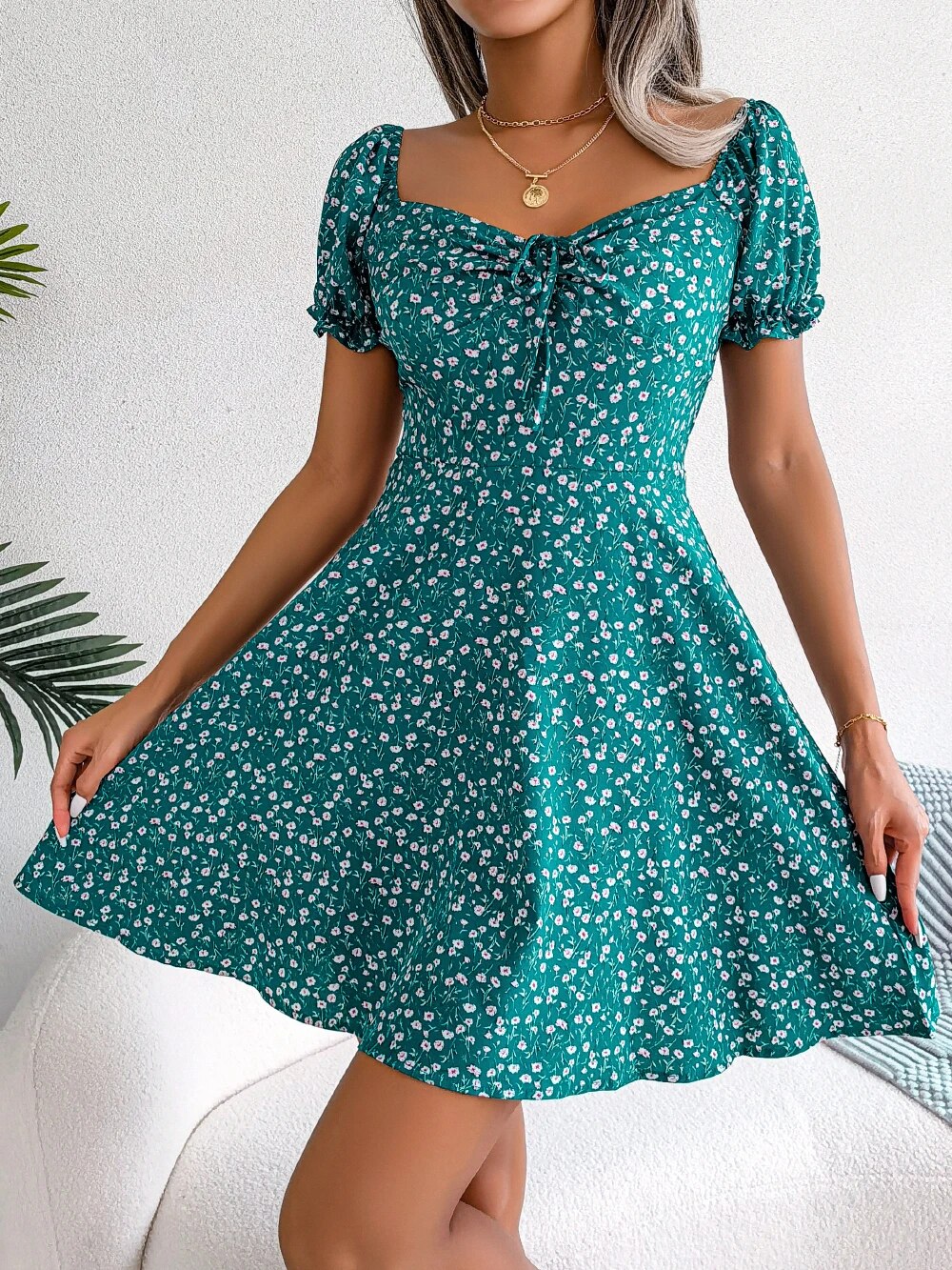 Selva · Vestido informal de manga corta – Silvia Morel