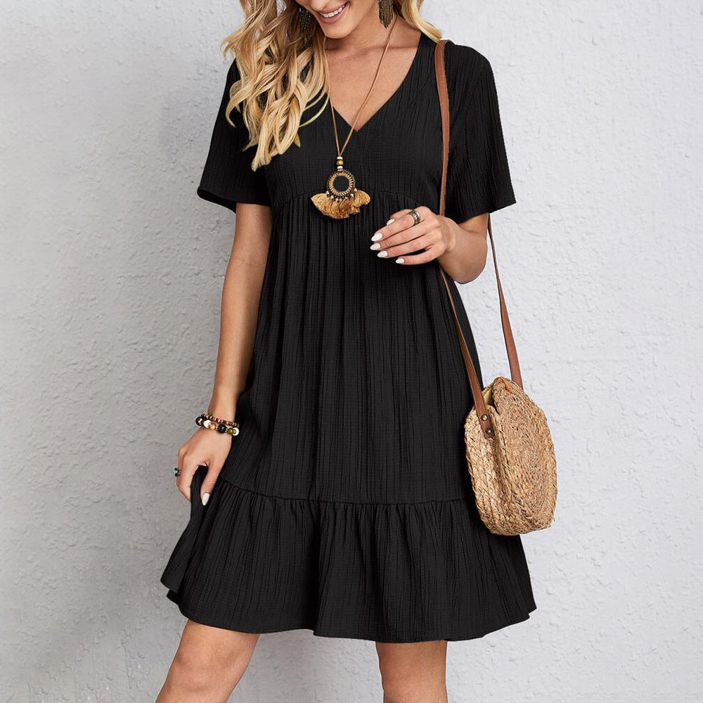 Alondra · Vestido corto de manga corta – Silvia Morel