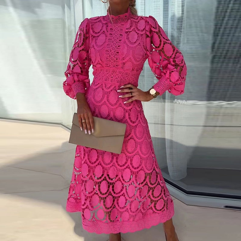 Rubí · Vestido romántico de encaje – Silvia Morel