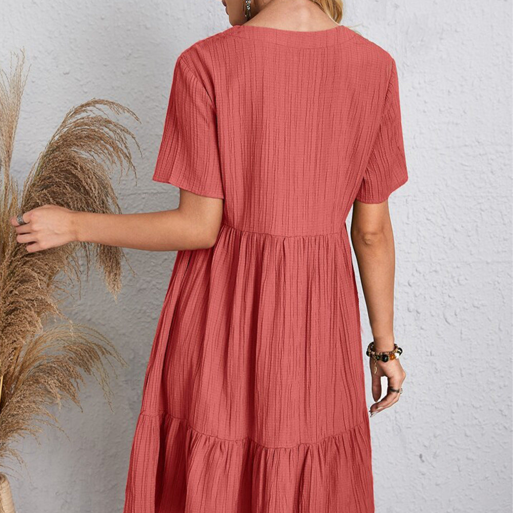 Alondra · Vestido corto de manga corta – Silvia Morel