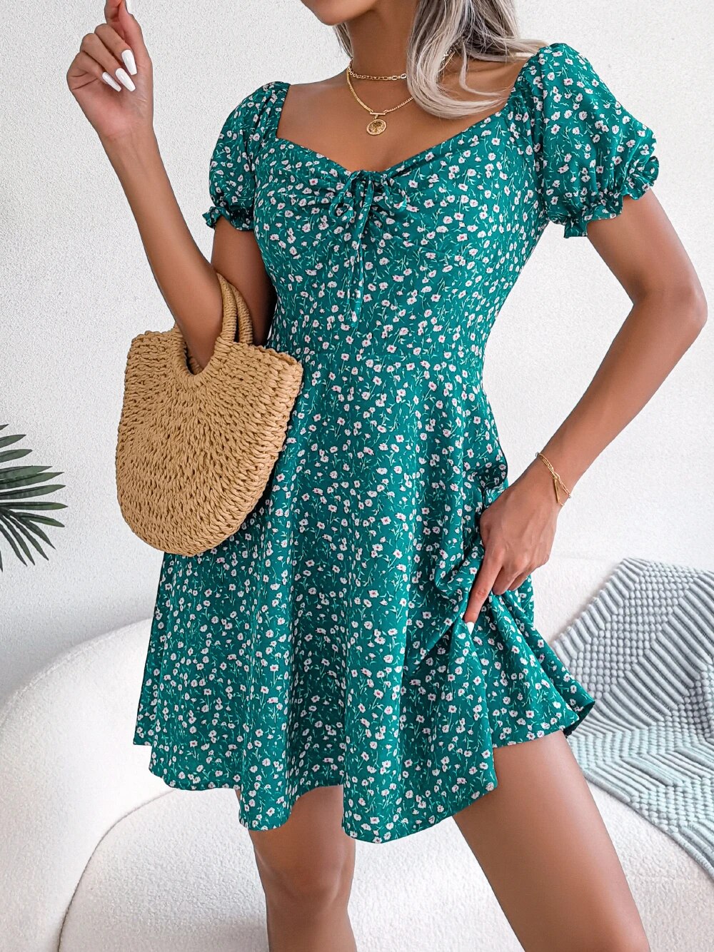 Selva · Vestido informal de manga corta – Silvia Morel