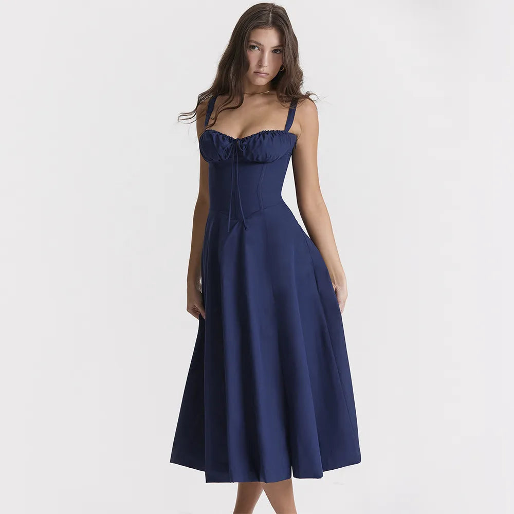Amaia · Vestido midi de tirantes finos – Silvia Morel