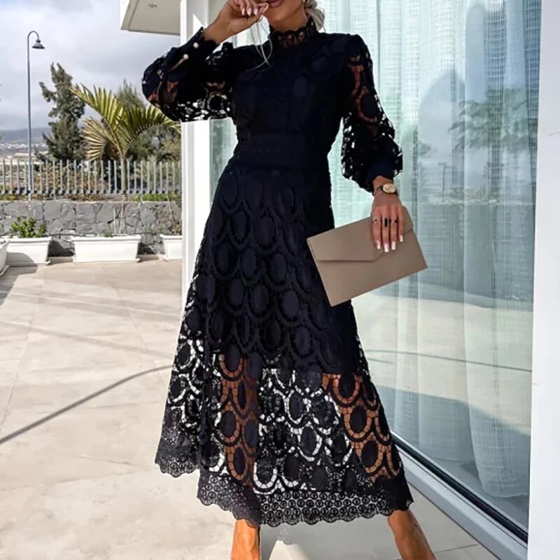 Rubí · Vestido romántico de encaje – Silvia Morel