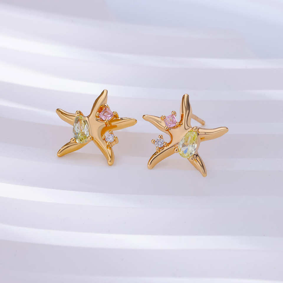 Estrellamar · Pendientes de estrella de mar – Silvia Morel