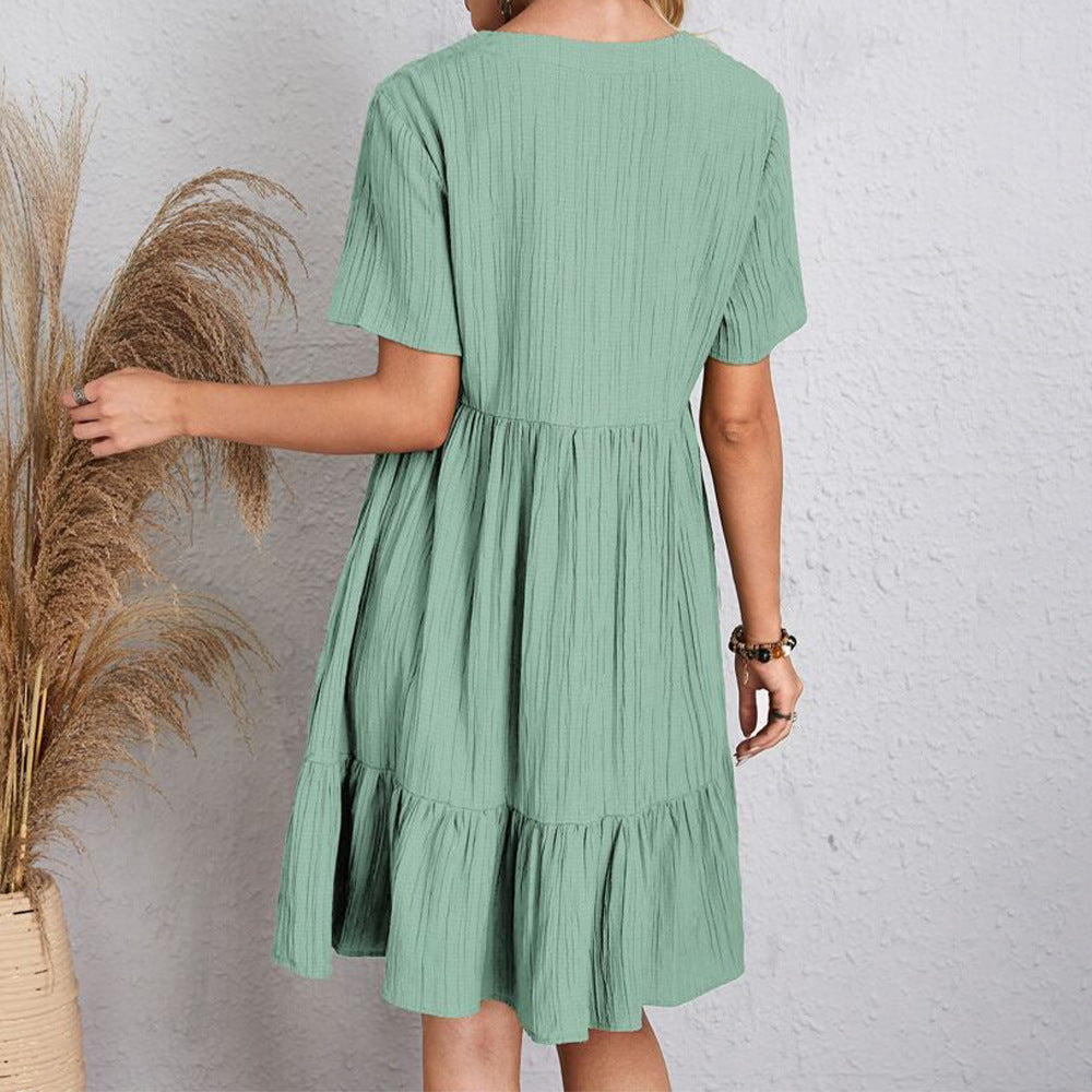 Alondra · Vestido corto de manga corta – Silvia Morel