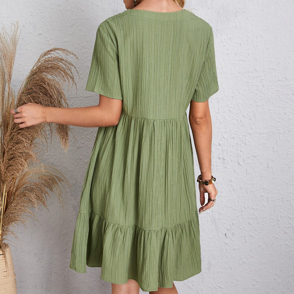 Alondra · Vestido corto de manga corta – Silvia Morel