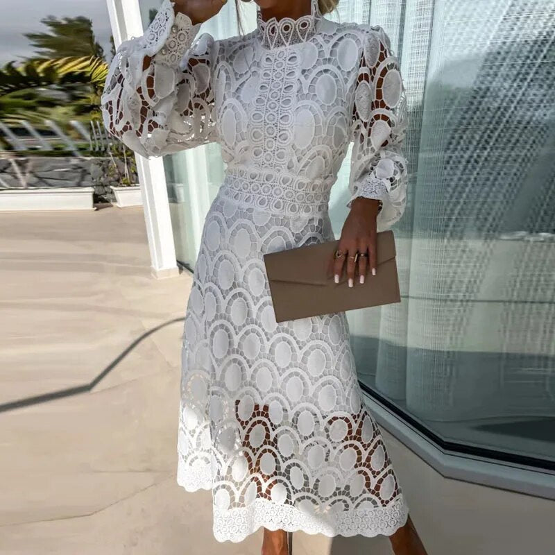 Rubí · Vestido romántico de encaje – Silvia Morel