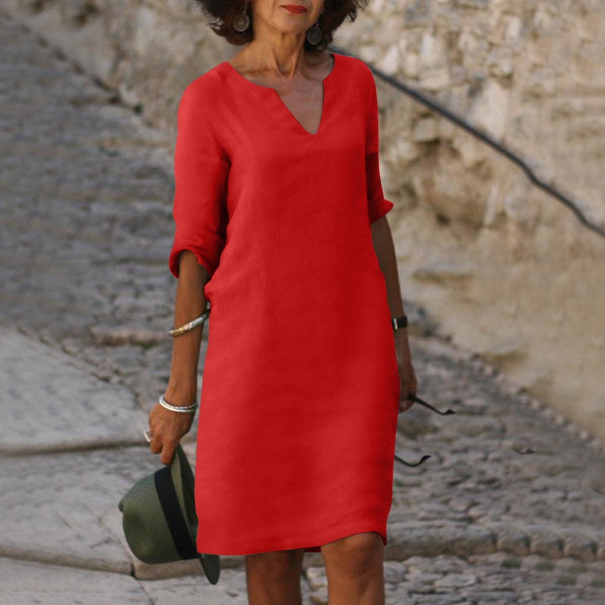 Graciana · Vestido fluido de aire natural – Silvia Morel