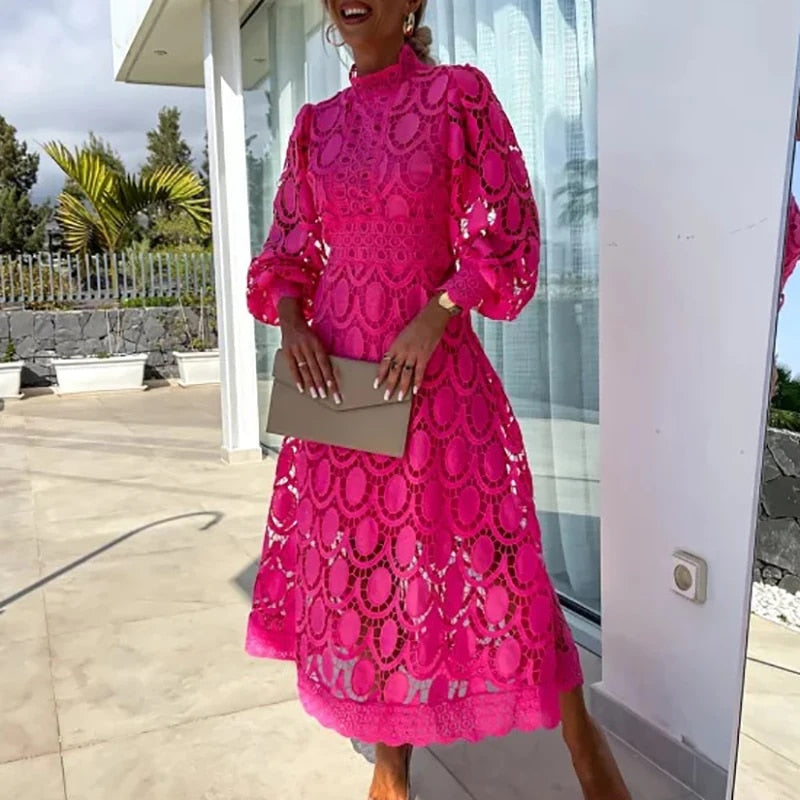 Rubí · Vestido romántico de encaje – Silvia Morel