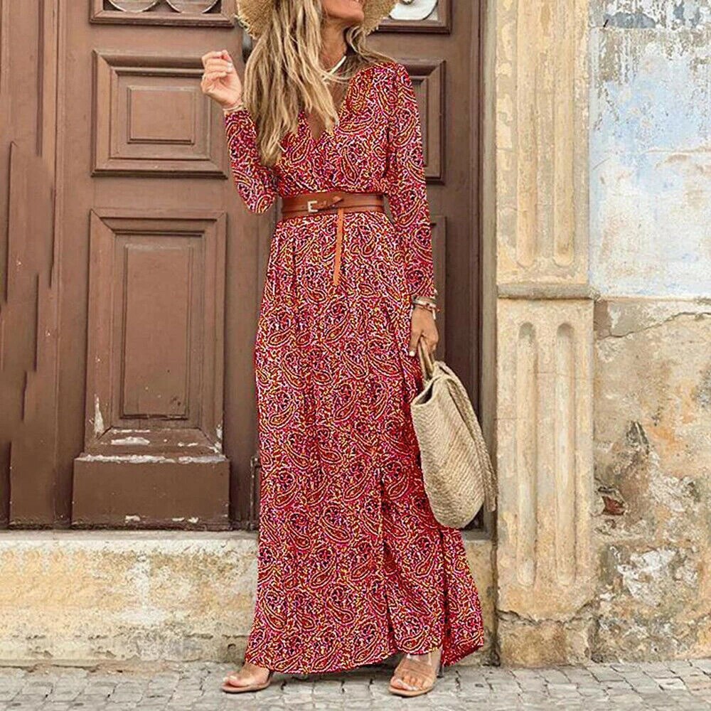 Clotilde · Vestido bohemio en tonos tierra – Silvia Morel