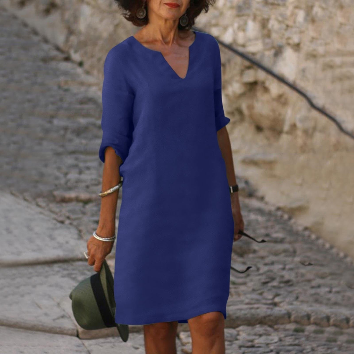 Graciana · Vestido fluido de aire natural – Silvia Morel
