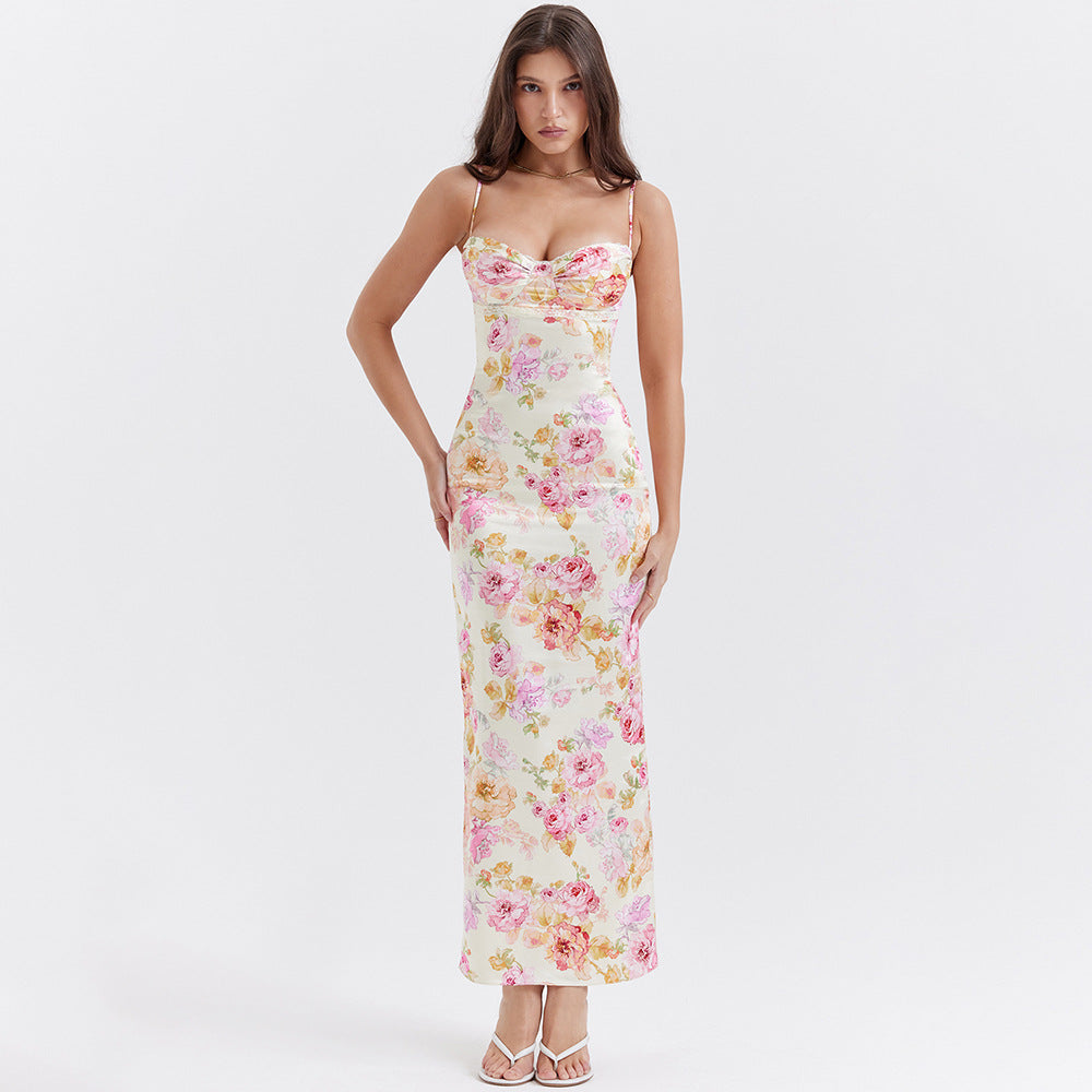 Máxima · Vestido largo floral de invitada – Silvia Morel