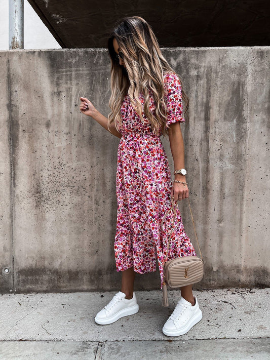 Mariana · Vestido con estampado floral – Silvia Morel