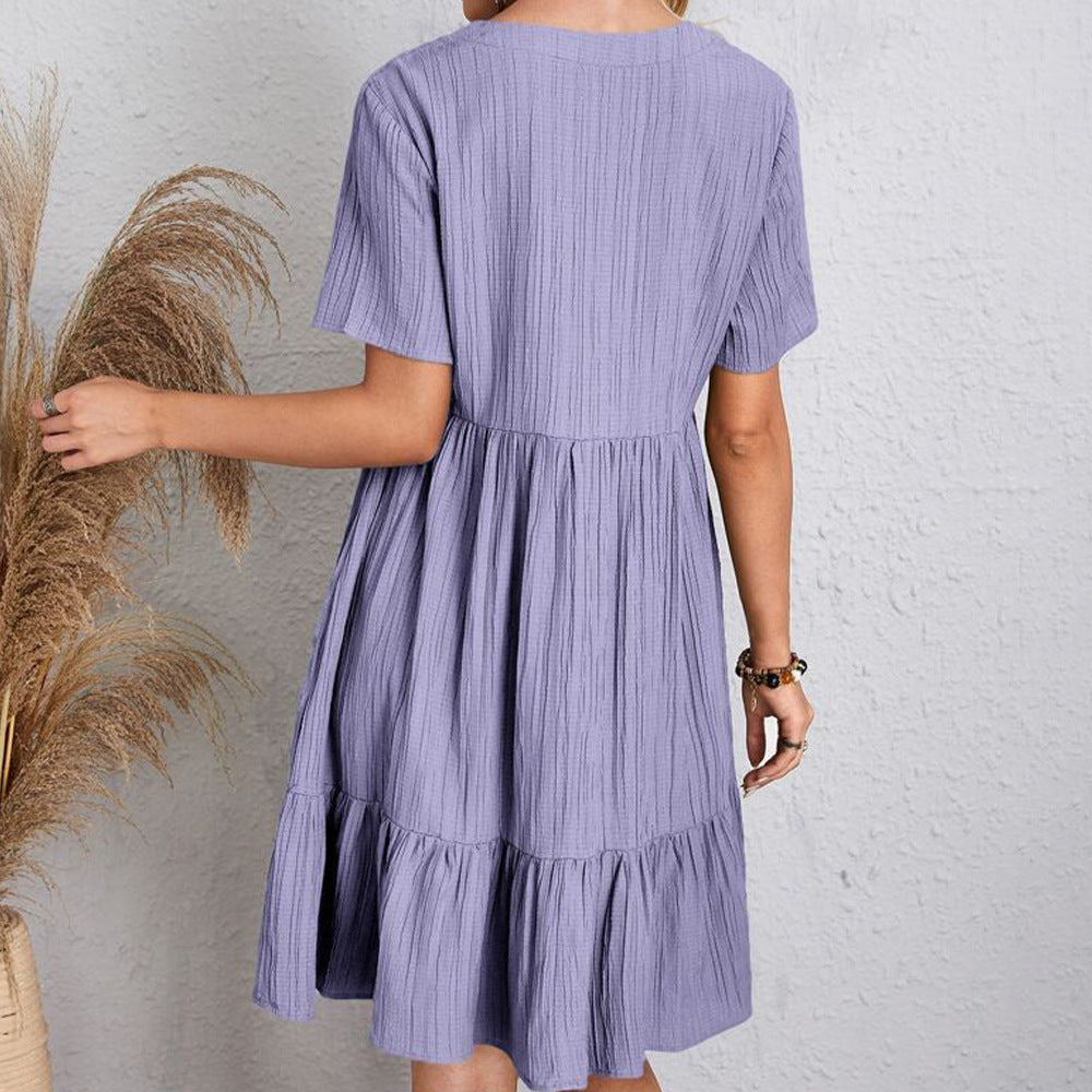 Alondra · Vestido corto de manga corta – Silvia Morel