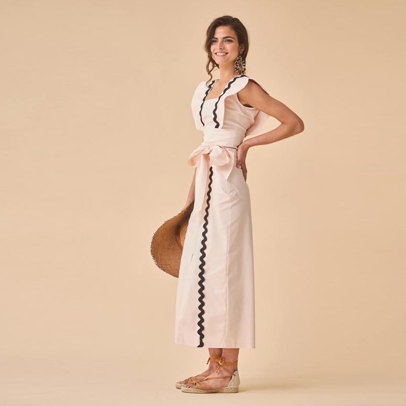 Constanza · Vestido elegante estampado – Silvia Morel