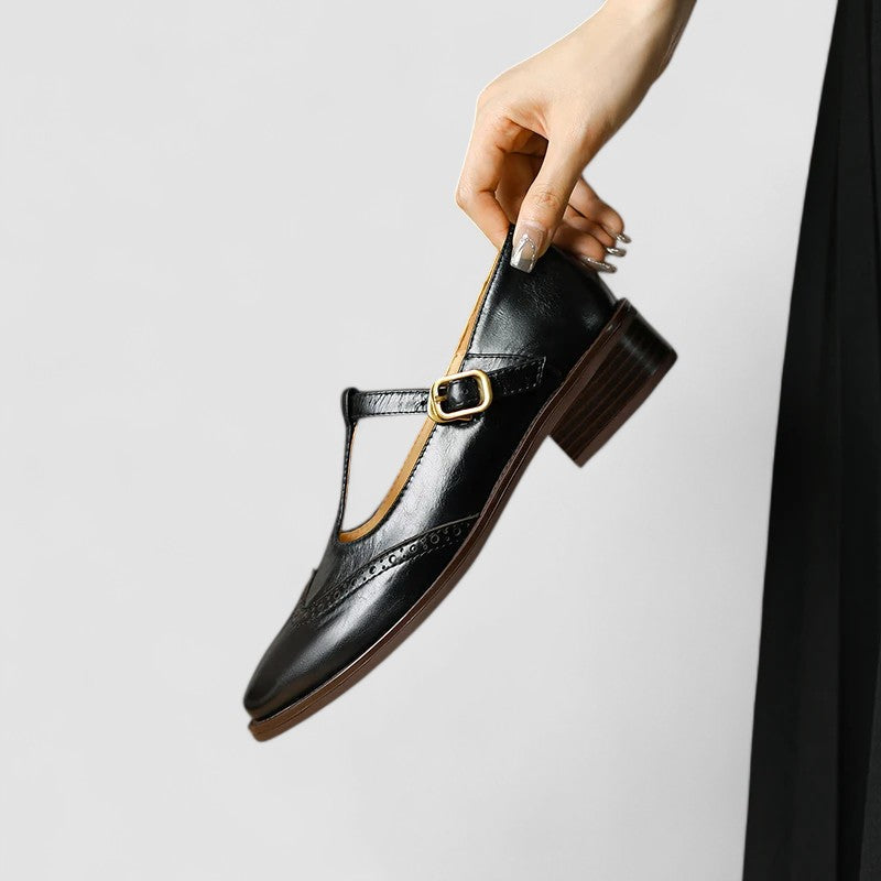 Yolanda · Zapatos Mary Jane con tira en T – Silvia Morel