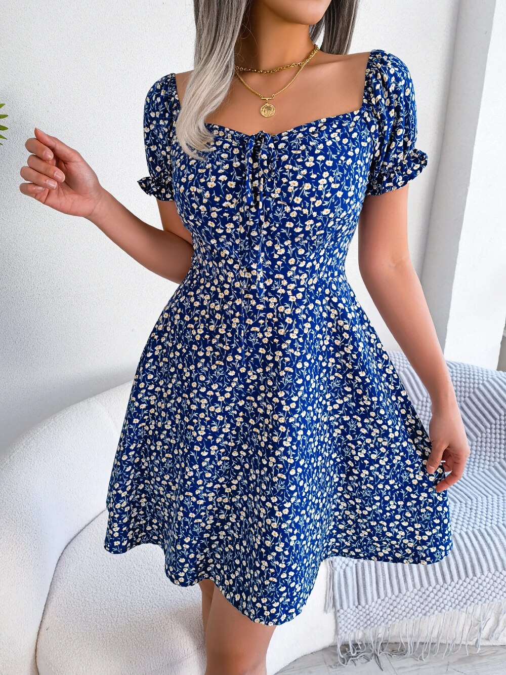 Selva · Vestido informal de manga corta – Silvia Morel