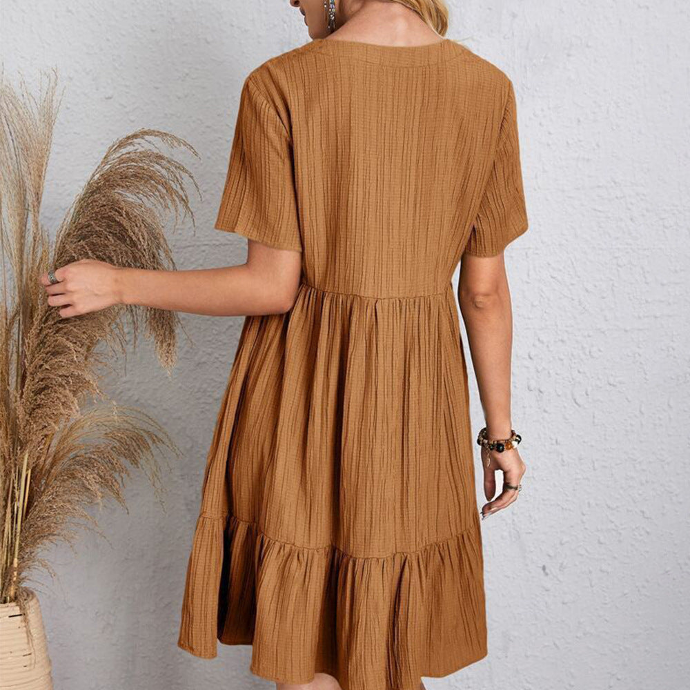 Alondra · Vestido corto de manga corta – Silvia Morel