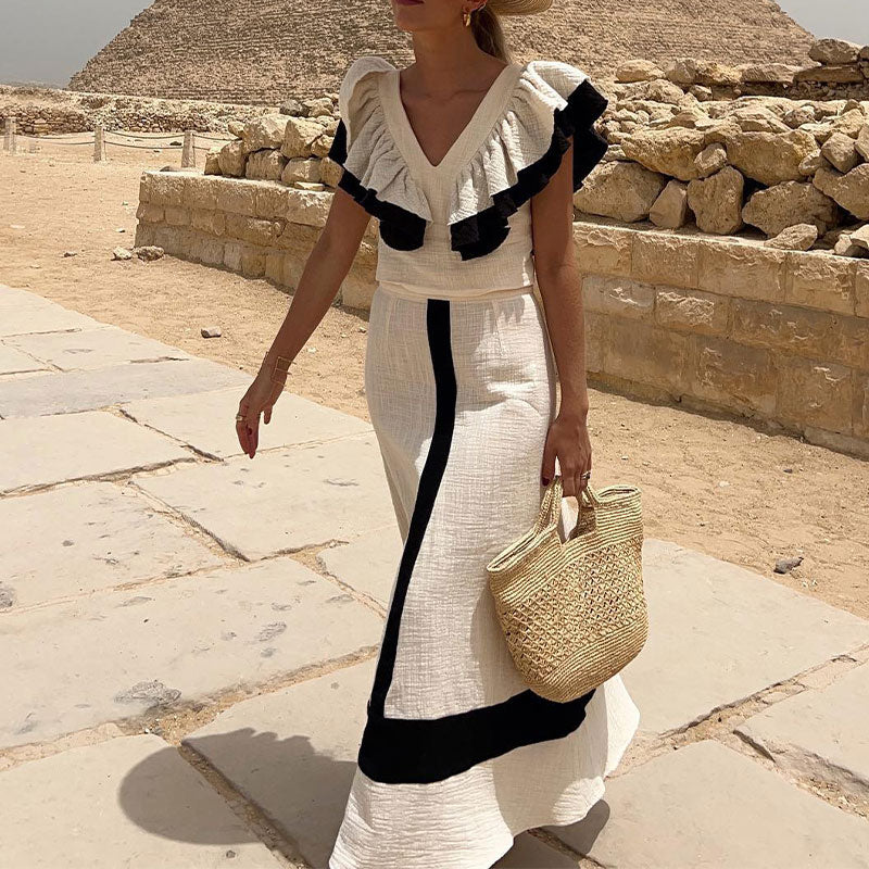 Constanza · Vestido elegante estampado – Silvia Morel