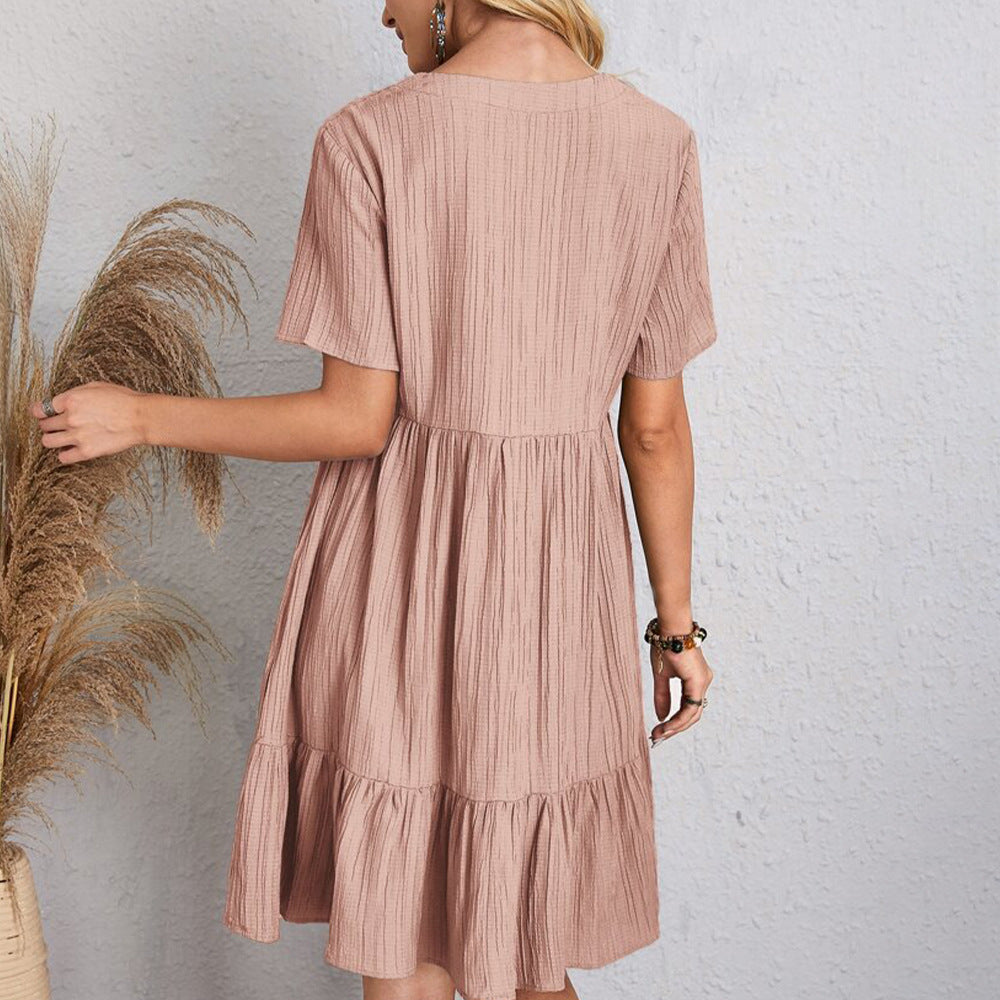 Alondra · Vestido corto de manga corta – Silvia Morel