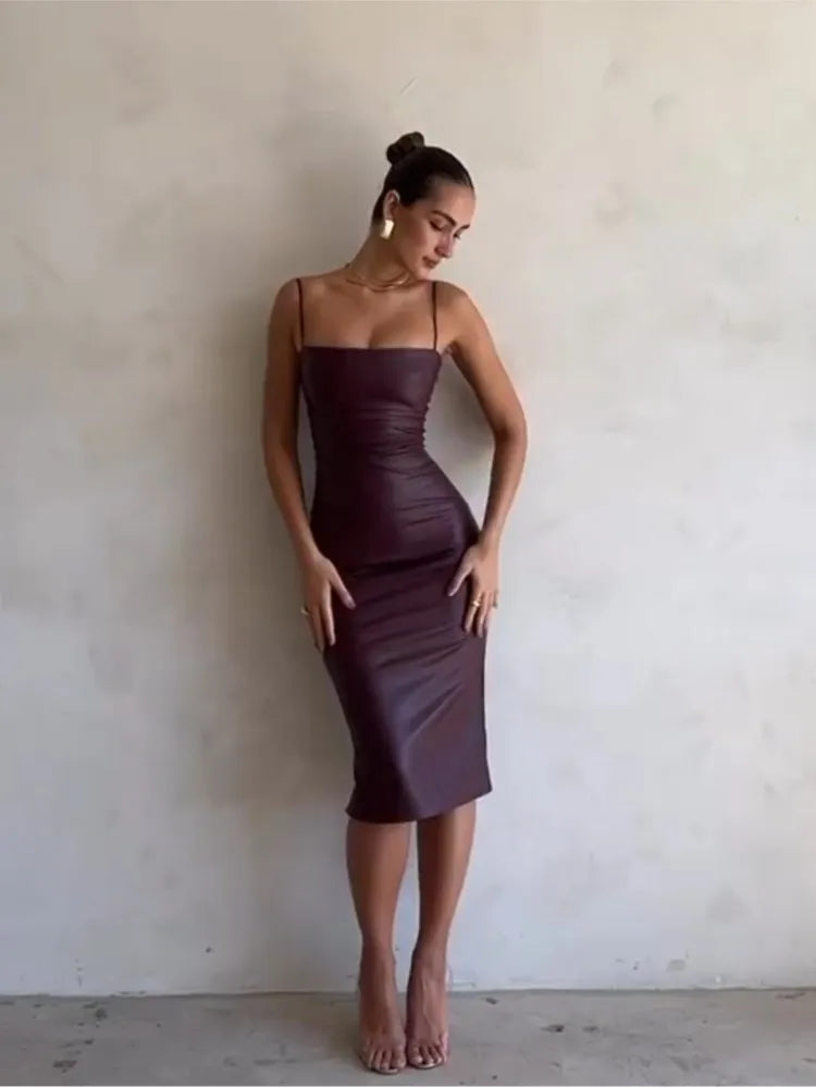 Julieta · Vestido midi ajustado – Silvia Morel