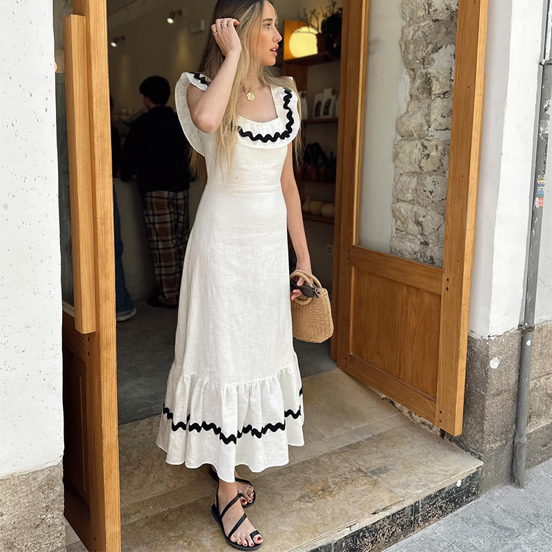 Constanza · Vestido elegante estampado – Silvia Morel