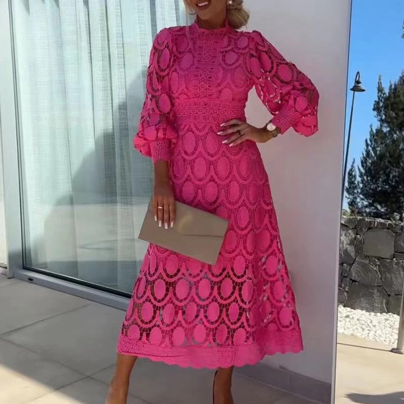 Rubí · Vestido romántico de encaje – Silvia Morel