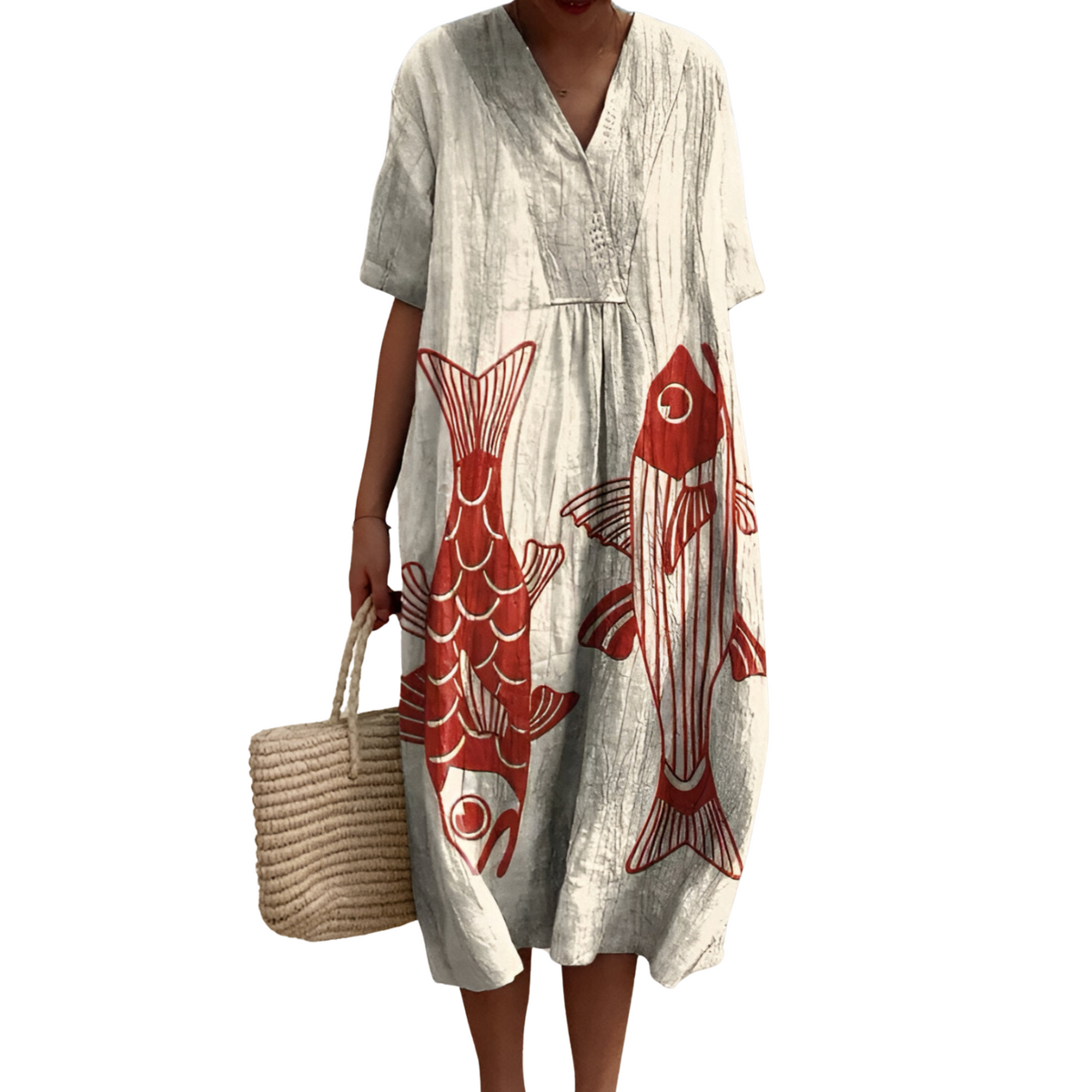 Gardenia · Vestido estampado fluido – Silvia Morel