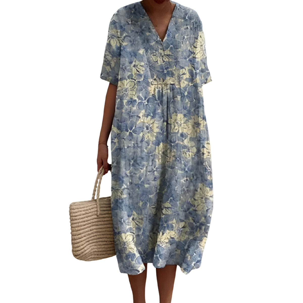 Orquídea · Vestido estampado fluido – Silvia Morel