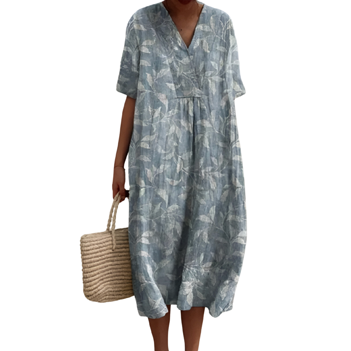 Glicinia · Vestido estampado fluido – Silvia Morel