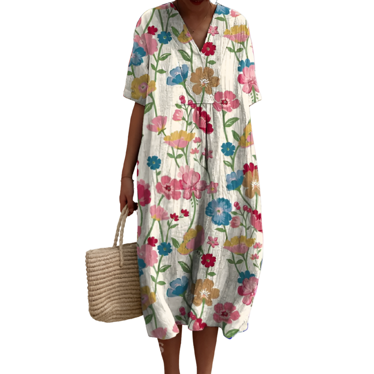 Acacia · Vestido estampado fluido – Silvia Morel
