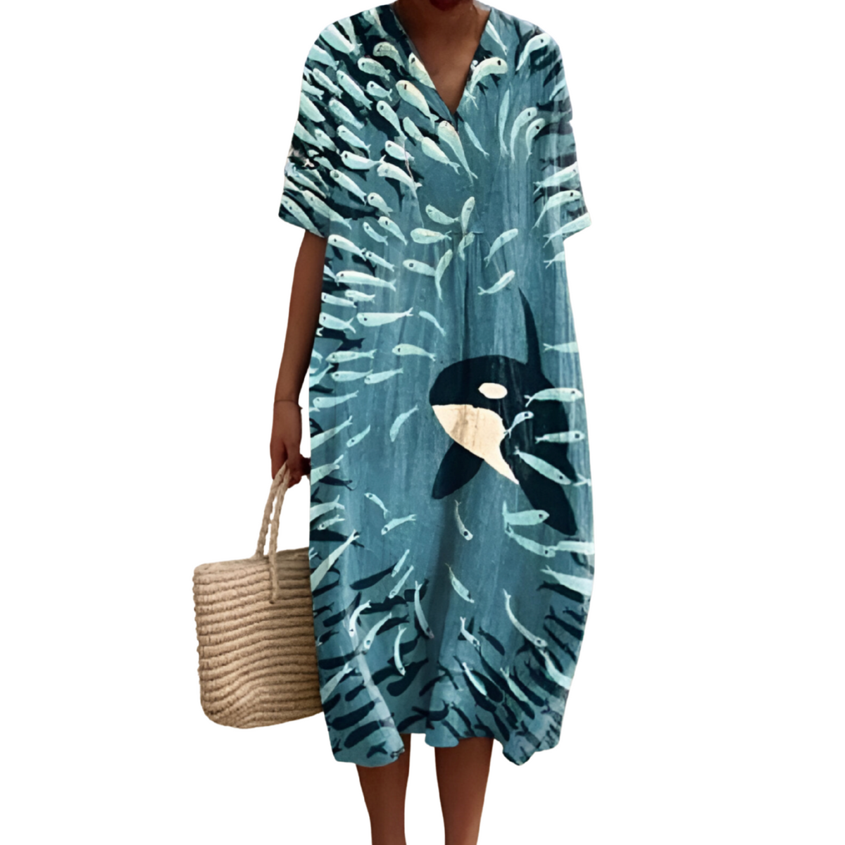 Lavanda · Vestido estampado fluido – Silvia Morel
