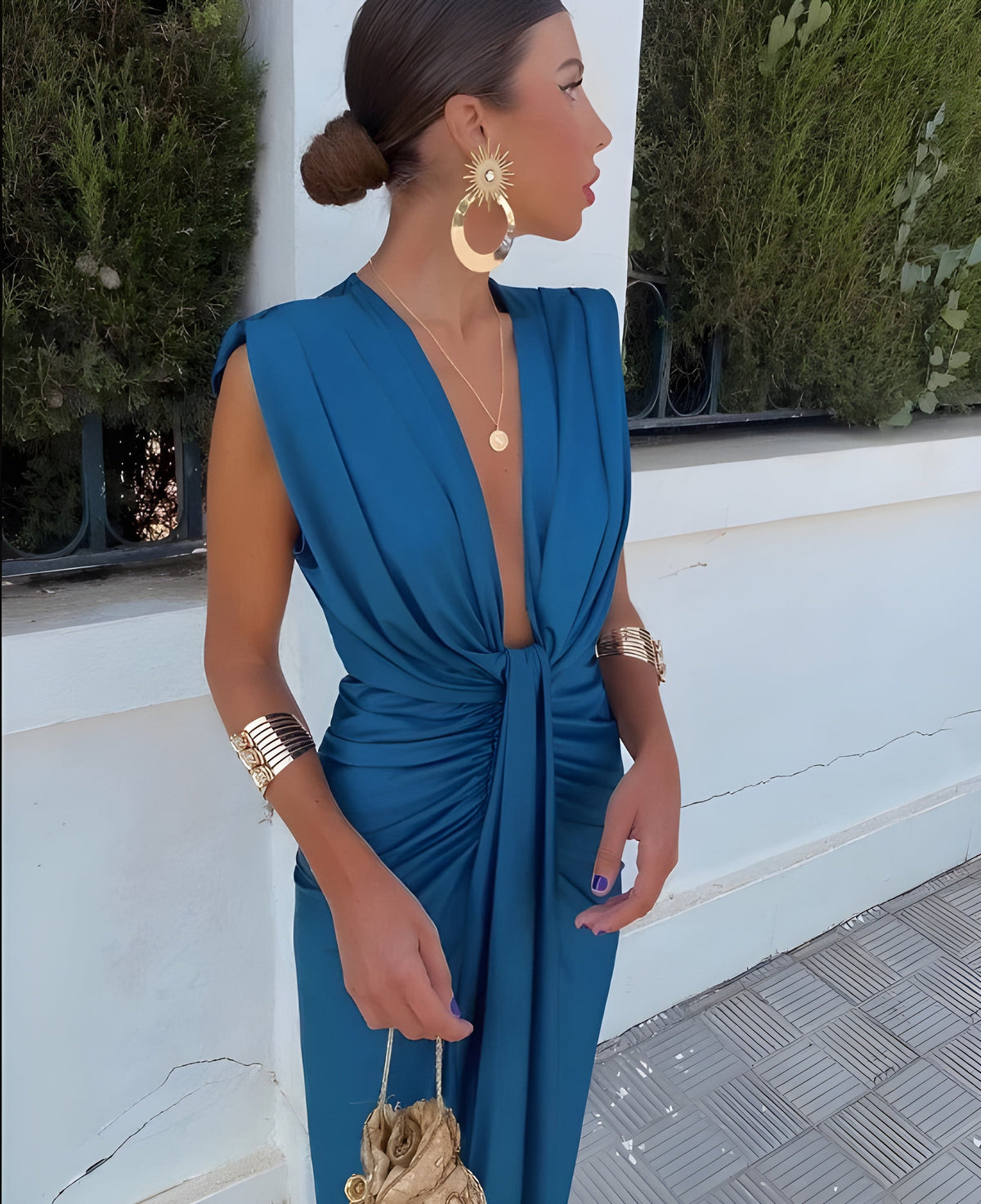 Ane · Vestido con pliegues suaves – Silvia Morel